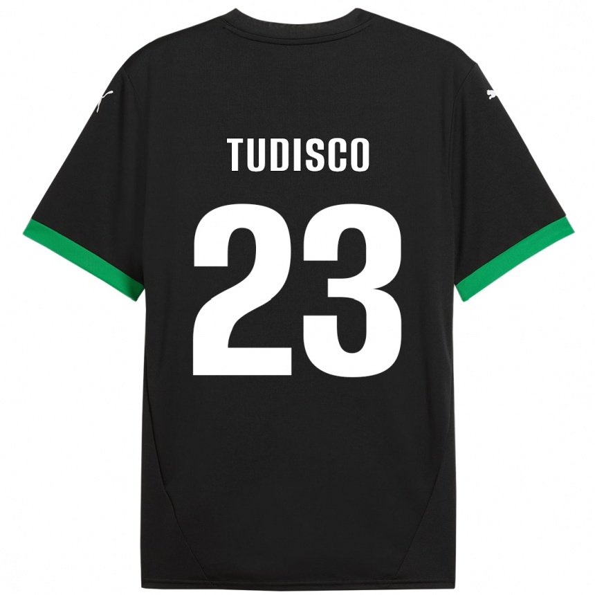 Niño Fútbol Camiseta Giorgia Tudisco #23 Negro Verde Oscuro 1ª Equipación 2024/25 México