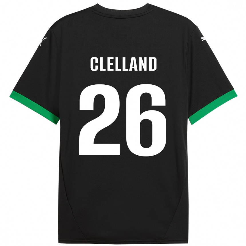 Niño Fútbol Camiseta Lana Clelland #26 Negro Verde Oscuro 1ª Equipación 2024/25 México