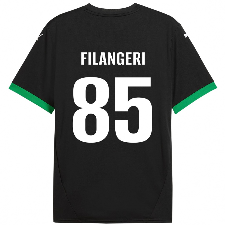 Niño Fútbol Camiseta Maria Luisa Filangeri #85 Negro Verde Oscuro 1ª Equipación 2024/25 México