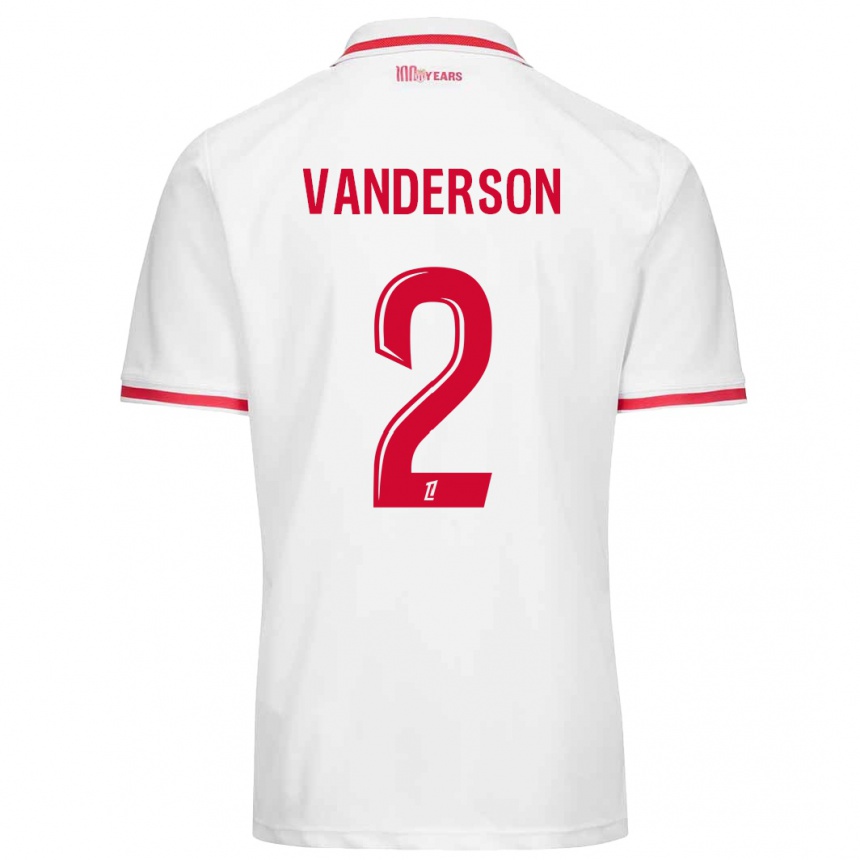 Niño Fútbol Camiseta Vanderson #2 Blanco Rojo 1ª Equipación 2024/25 México