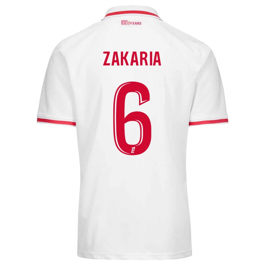 Niño Fútbol Camiseta Denis Zakaria #6 Blanco Rojo 1ª Equipación 2024/25 México