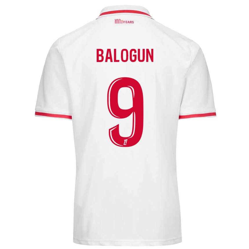 Niño Fútbol Camiseta Folarin Balogun #9 Blanco Rojo 1ª Equipación 2024/25 México