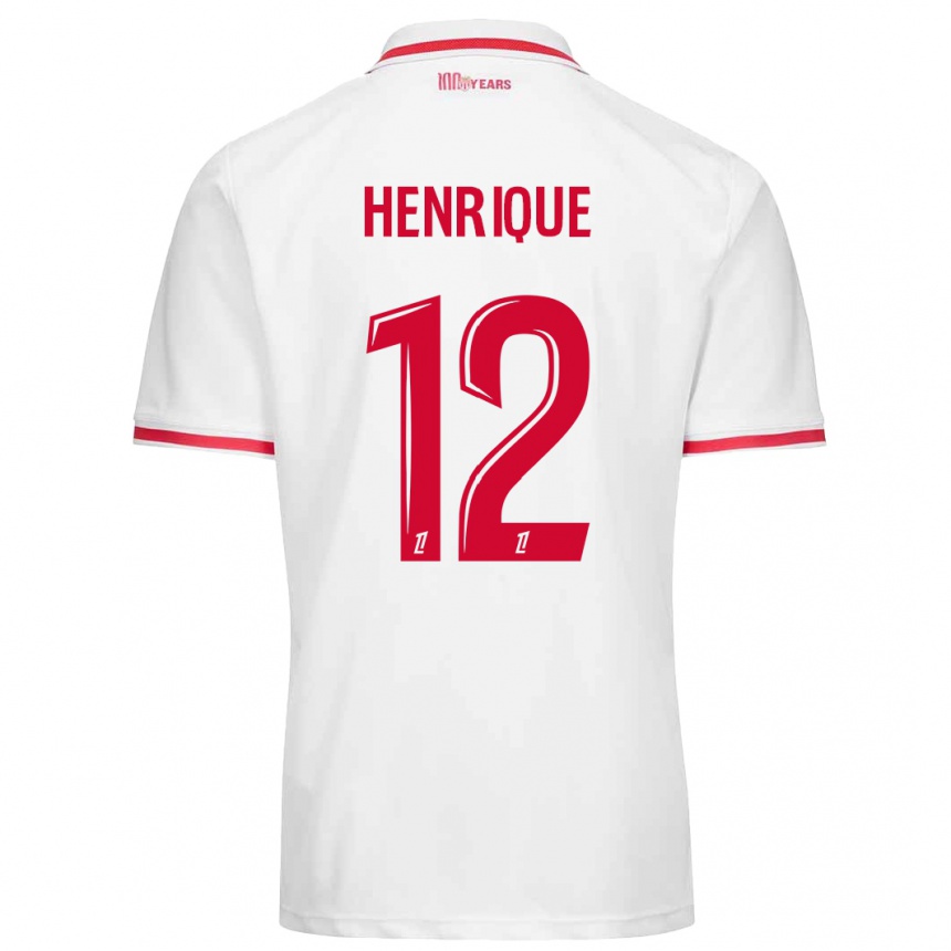 Niño Fútbol Camiseta Caio Henrique #12 Blanco Rojo 1ª Equipación 2024/25 México