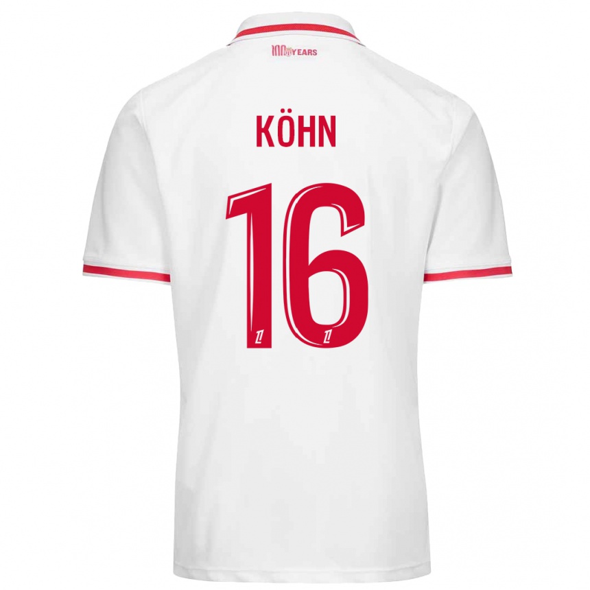 Niño Fútbol Camiseta Philipp Köhn #16 Blanco Rojo 1ª Equipación 2024/25 México