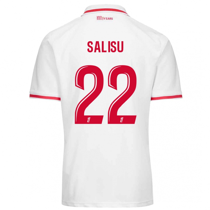 Niño Fútbol Camiseta Mohammed Salisu #22 Blanco Rojo 1ª Equipación 2024/25 México