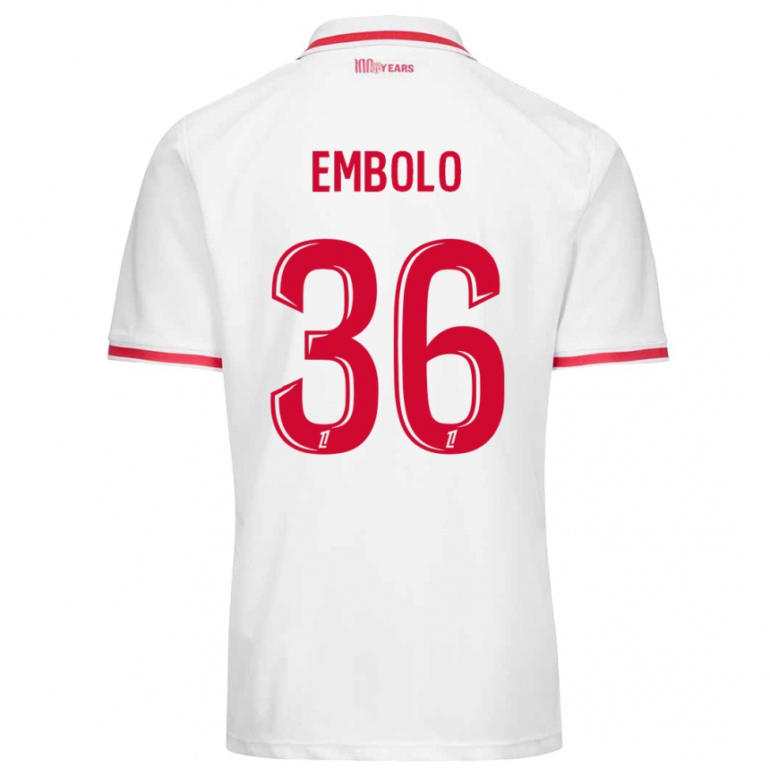 Niño Fútbol Camiseta Breel Embolo #36 Blanco Rojo 1ª Equipación 2024/25 México