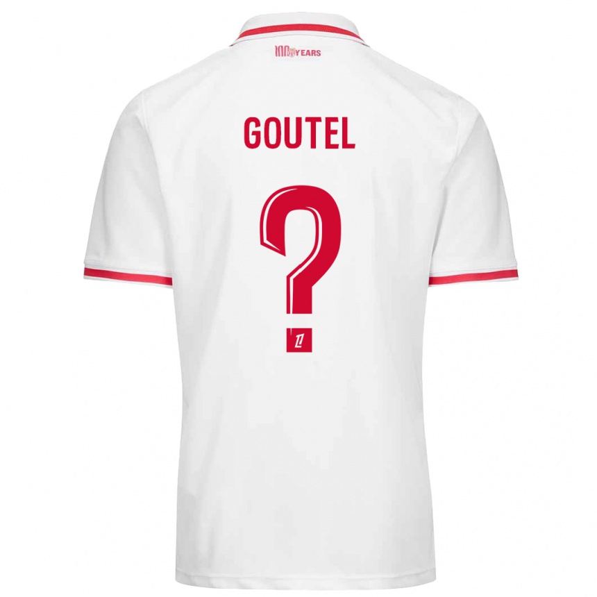 Niño Fútbol Camiseta Farid Goutel #0 Blanco Rojo 1ª Equipación 2024/25 México