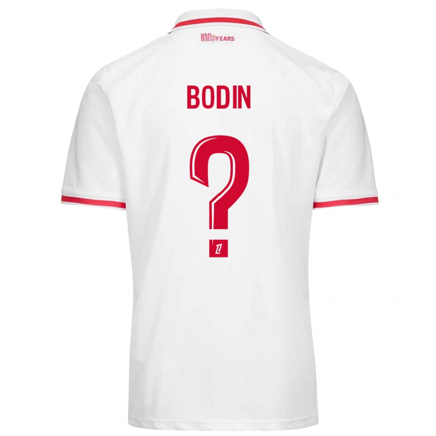 Niño Fútbol Camiseta Hugo Bodin #0 Blanco Rojo 1ª Equipación 2024/25 México