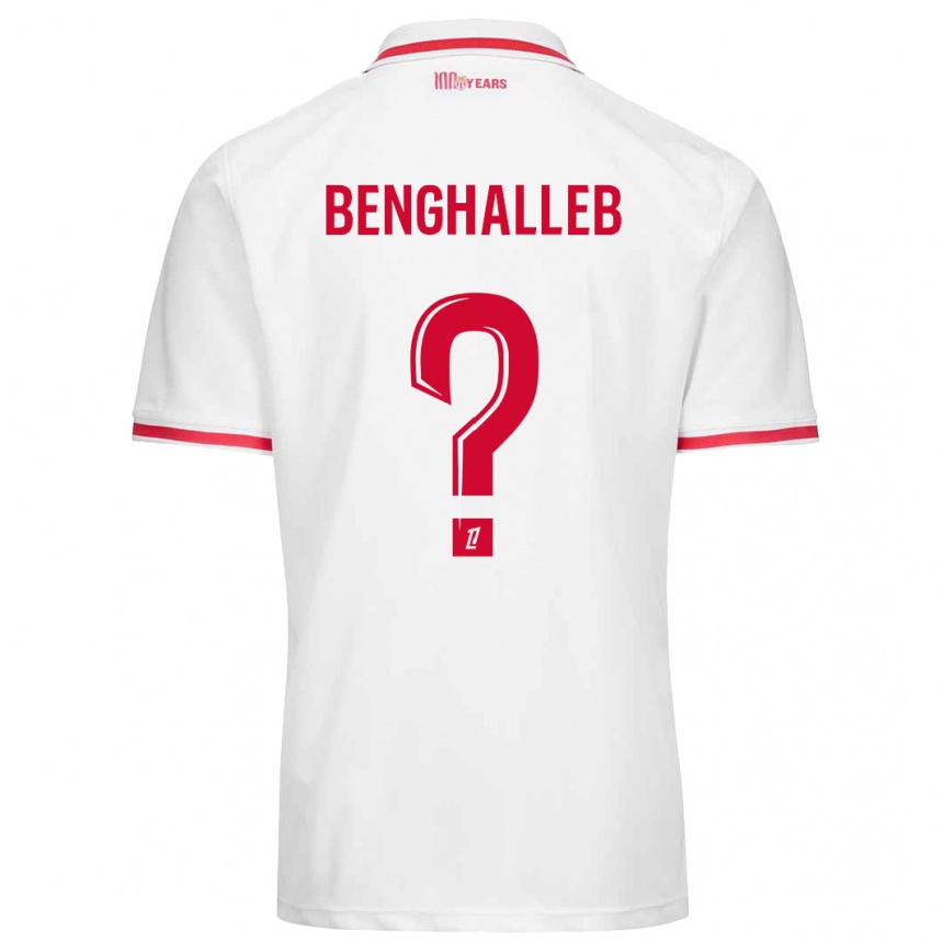 Niño Fútbol Camiseta Adam Benghalleb #0 Blanco Rojo 1ª Equipación 2024/25 México