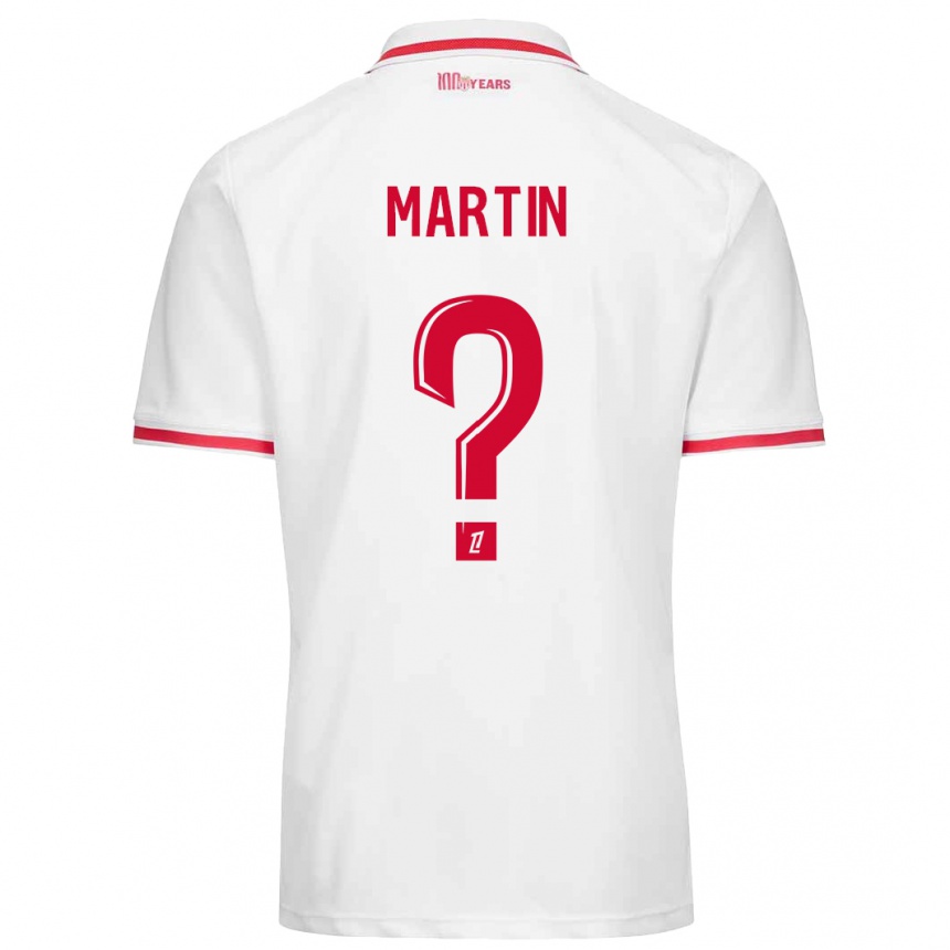 Niño Fútbol Camiseta Logan Martin #0 Blanco Rojo 1ª Equipación 2024/25 México