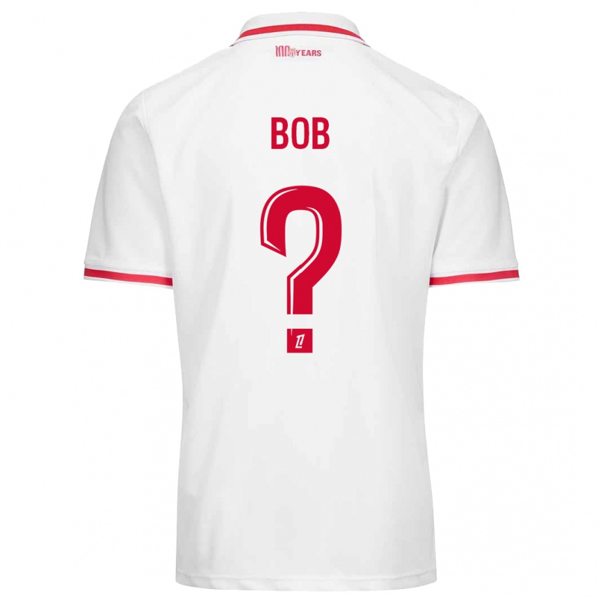 Niño Fútbol Camiseta Mohamed Bob #0 Blanco Rojo 1ª Equipación 2024/25 México