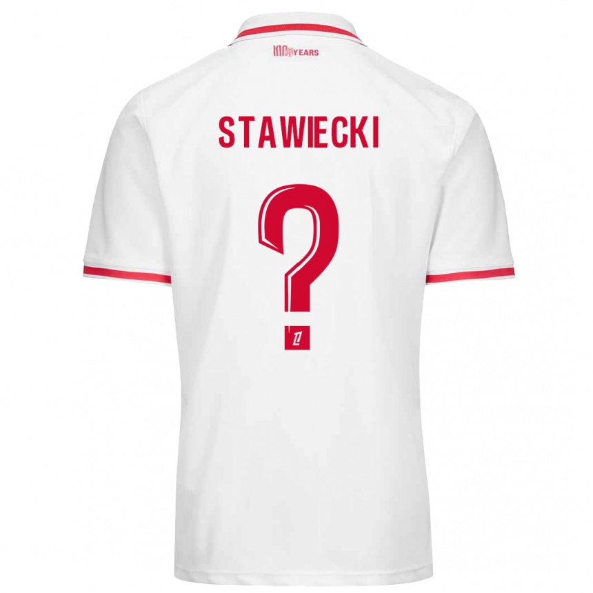 Niño Fútbol Camiseta Jules Stawiecki #0 Blanco Rojo 1ª Equipación 2024/25 México