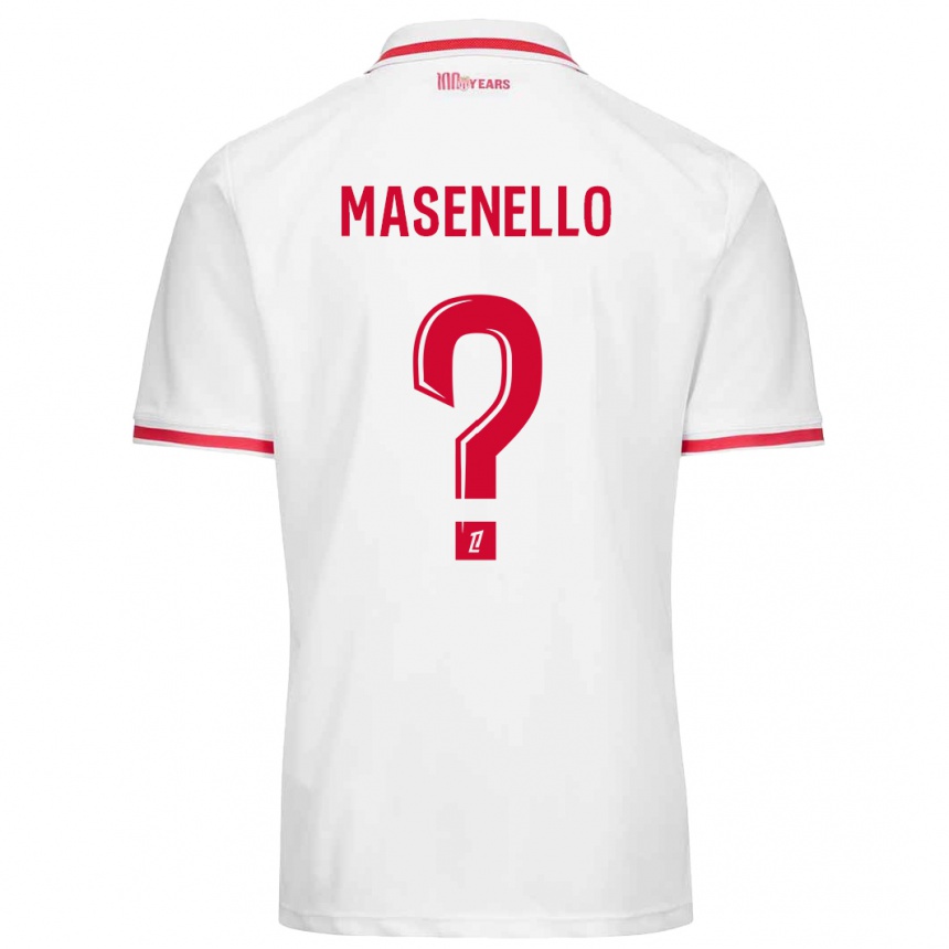 Niño Fútbol Camiseta Tristan Masenello #0 Blanco Rojo 1ª Equipación 2024/25 México