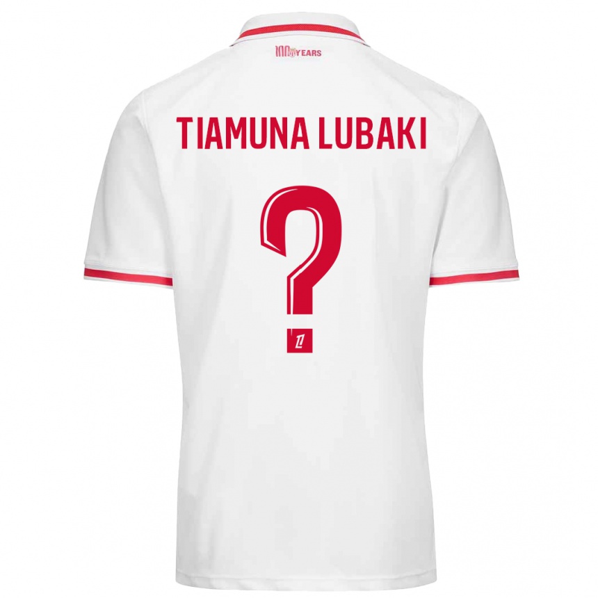 Niño Fútbol Camiseta Loïc Tiamuna Lubaki #0 Blanco Rojo 1ª Equipación 2024/25 México