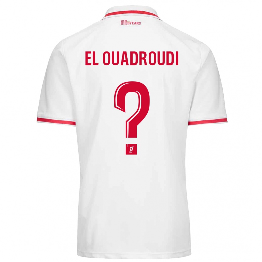 Niño Fútbol Camiseta Imrane El Ouadroudi #0 Blanco Rojo 1ª Equipación 2024/25 México