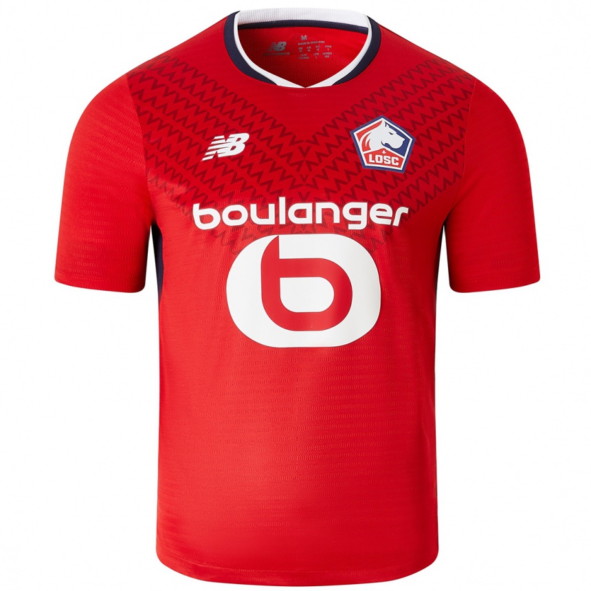 Niño Fútbol Camiseta Exauce Mpembele Boula #0 Rojo Blanco 1ª Equipación 2024/25 México