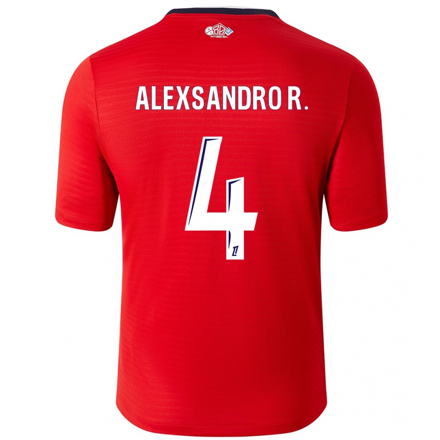 Niño Fútbol Camiseta Alexsandro #4 Rojo Blanco 1ª Equipación 2024/25 México