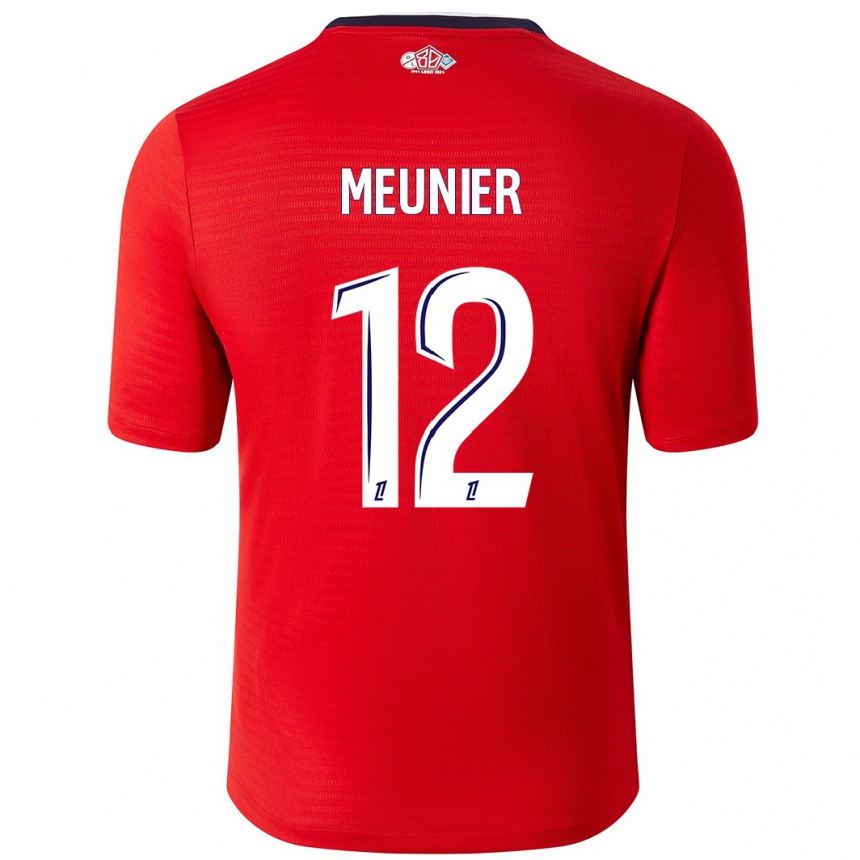 Niño Fútbol Camiseta Thomas Meunier #12 Rojo Blanco 1ª Equipación 2024/25 México