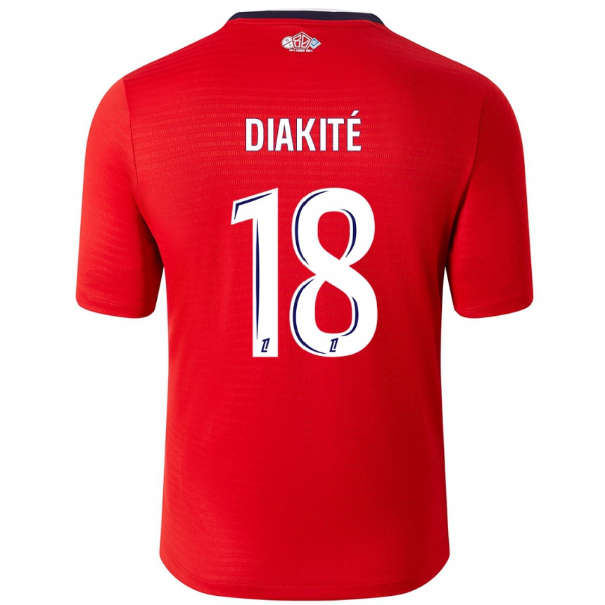 Niño Fútbol Camiseta Bafodé Diakité #18 Rojo Blanco 1ª Equipación 2024/25 México