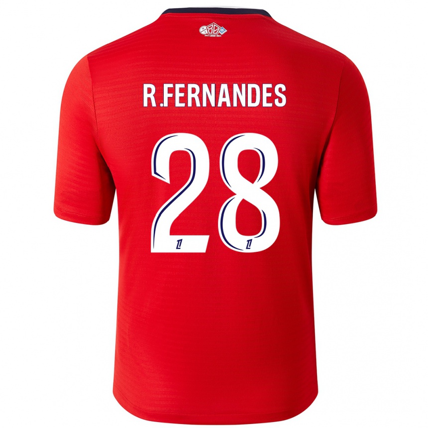 Niño Fútbol Camiseta Rafael Fernandes #28 Rojo Blanco 1ª Equipación 2024/25 México