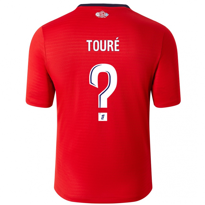 Niño Fútbol Camiseta Ousmane Touré #0 Rojo Blanco 1ª Equipación 2024/25 México