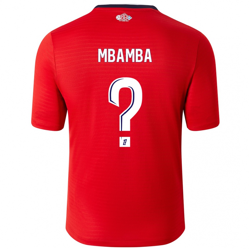 Niño Fútbol Camiseta Lucas Mbamba #0 Rojo Blanco 1ª Equipación 2024/25 México