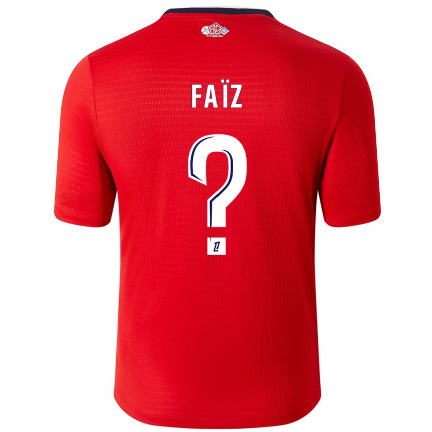 Niño Fútbol Camiseta Adame Faïz #0 Rojo Blanco 1ª Equipación 2024/25 México