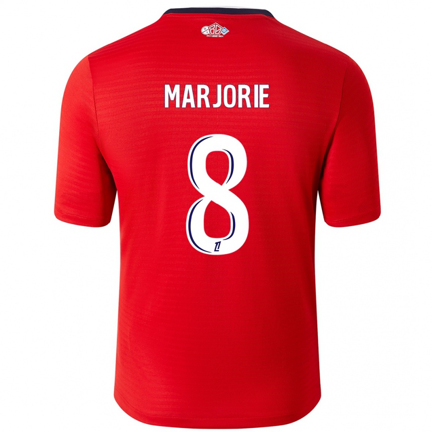 Niño Fútbol Camiseta Marjorie #8 Rojo Blanco 1ª Equipación 2024/25 México