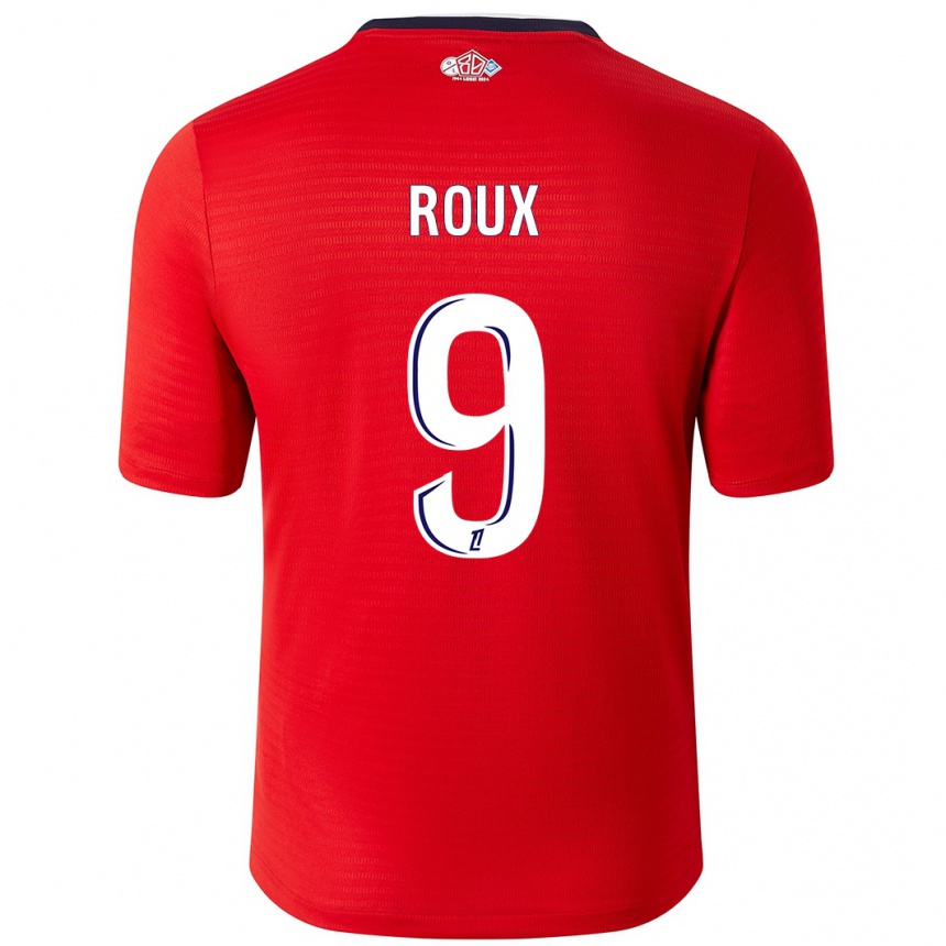 Niño Fútbol Camiseta Danielle Roux #9 Rojo Blanco 1ª Equipación 2024/25 México