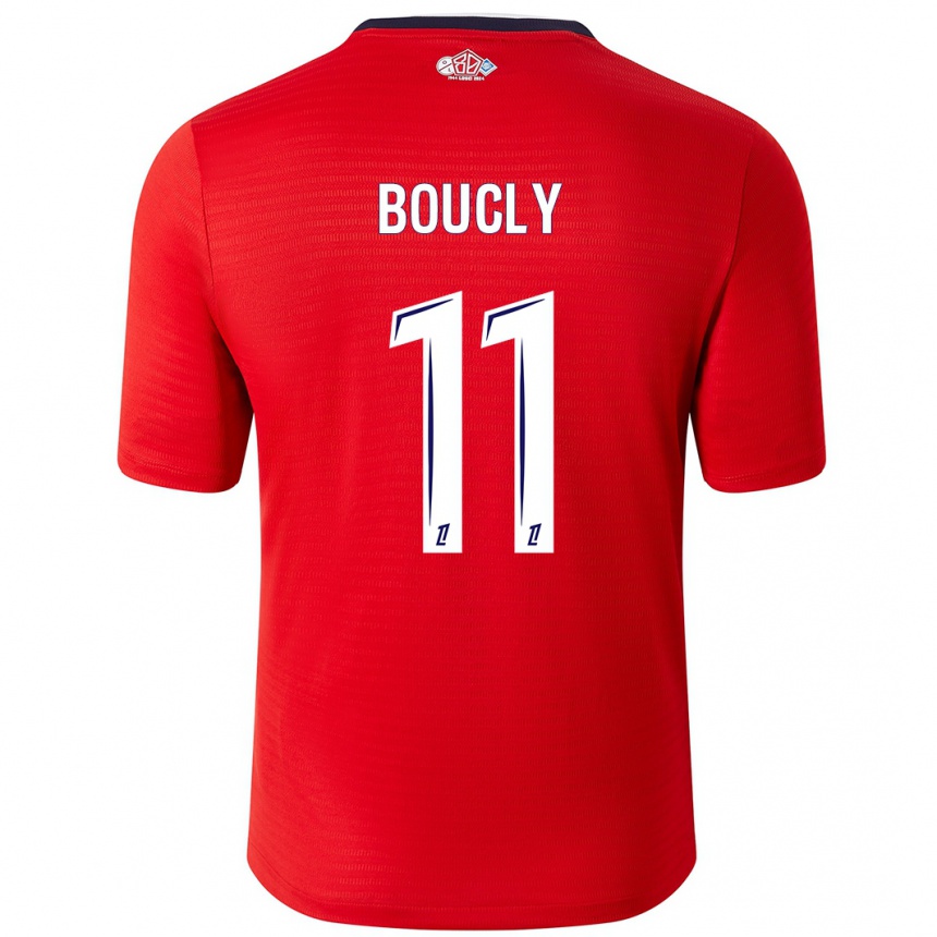 Niño Fútbol Camiseta Maïté Boucly #11 Rojo Blanco 1ª Equipación 2024/25 México