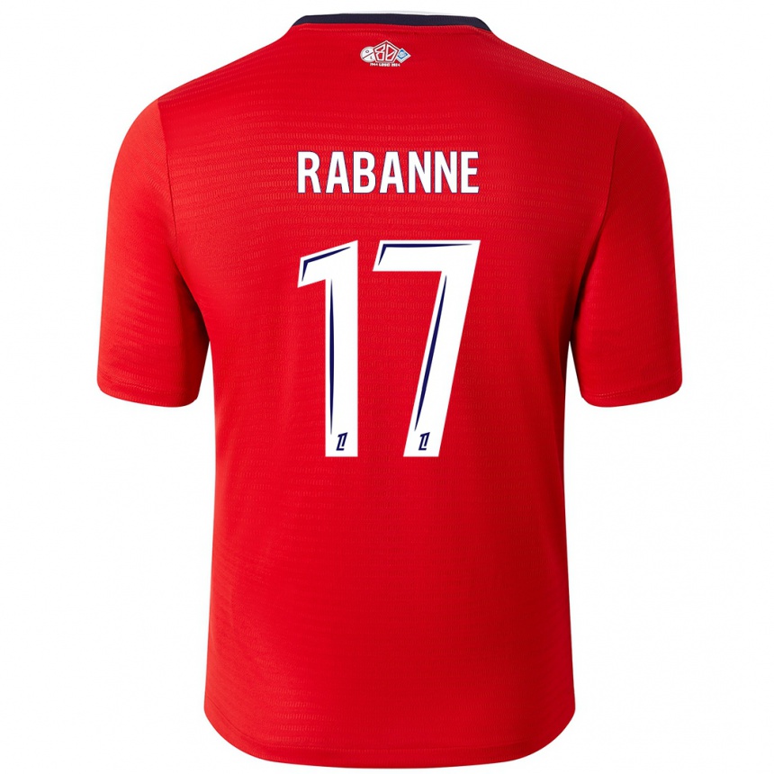 Niño Fútbol Camiseta Julie Rabanne #17 Rojo Blanco 1ª Equipación 2024/25 México