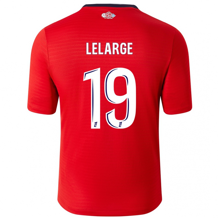 Niño Fútbol Camiseta Claire Lelarge #19 Rojo Blanco 1ª Equipación 2024/25 México