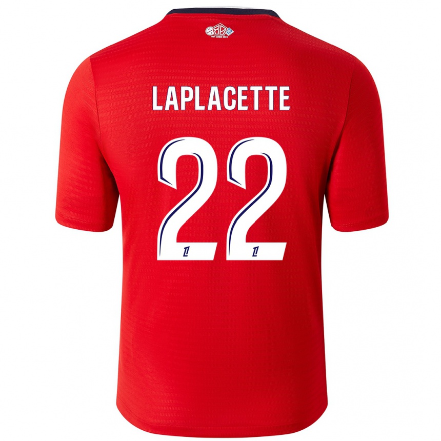 Niño Fútbol Camiseta Tess Laplacette #22 Rojo Blanco 1ª Equipación 2024/25 México