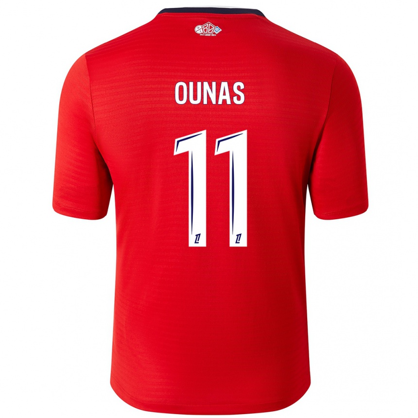 Niño Fútbol Camiseta Adam Ounas #11 Rojo Blanco 1ª Equipación 2024/25 México