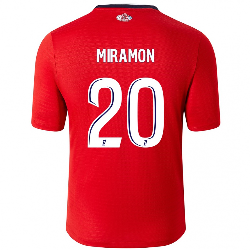 Niño Fútbol Camiseta Ignacio Miramón #20 Rojo Blanco 1ª Equipación 2024/25 México