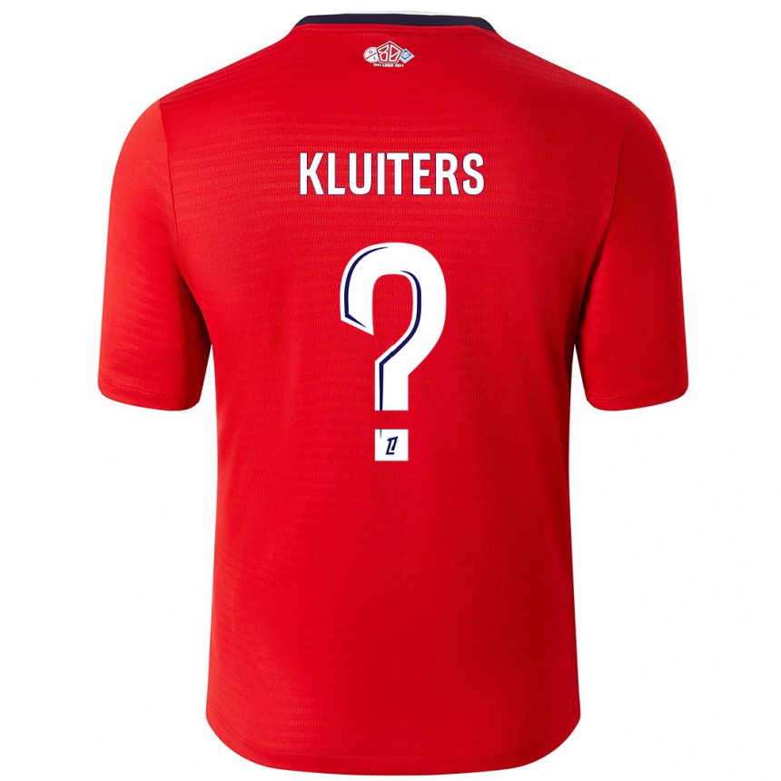 Niño Fútbol Camiseta Luuk Kluiters #0 Rojo Blanco 1ª Equipación 2024/25 México