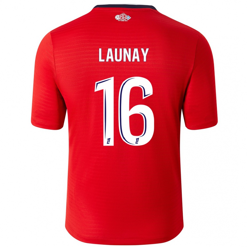 Niño Fútbol Camiseta Elisa Launay #16 Rojo Blanco 1ª Equipación 2024/25 México