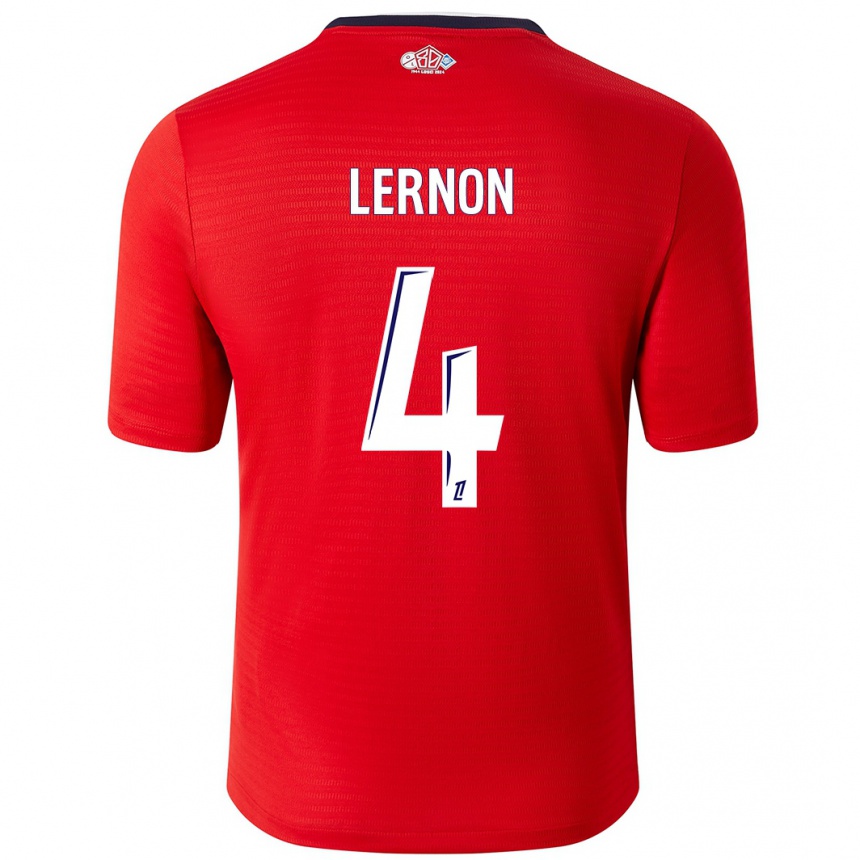 Niño Fútbol Camiseta Jessica Lernon #4 Rojo Blanco 1ª Equipación 2024/25 México