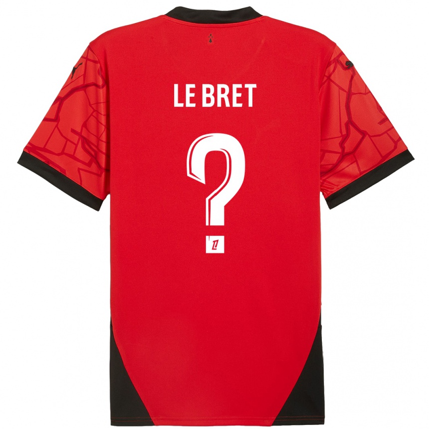 Niño Fútbol Camiseta Noah Le Bret #0 Rojo Negro 1ª Equipación 2024/25 México