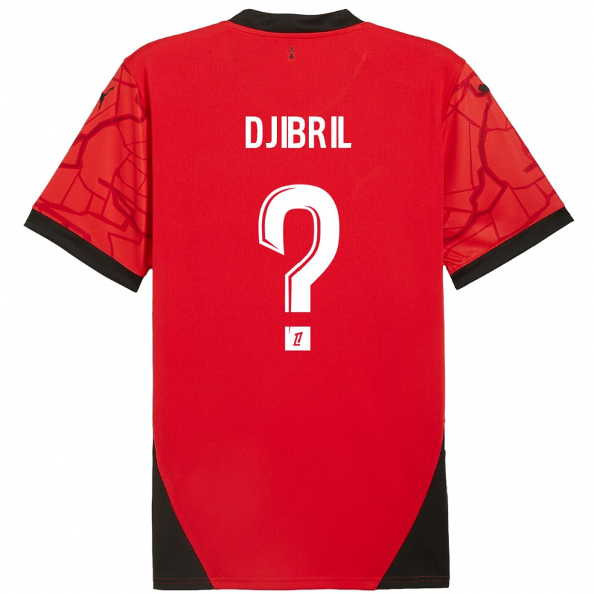 Niño Fútbol Camiseta Djibril Diallo #0 Rojo Negro 1ª Equipación 2024/25 México