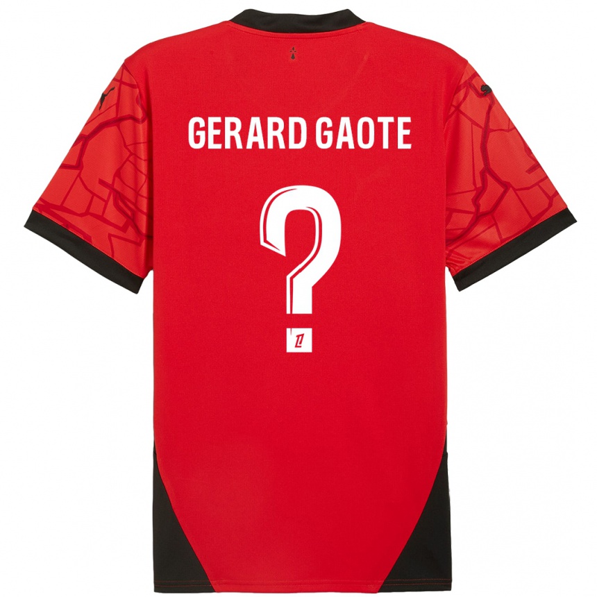 Niño Fútbol Camiseta Steven Gerard Gaote #0 Rojo Negro 1ª Equipación 2024/25 México