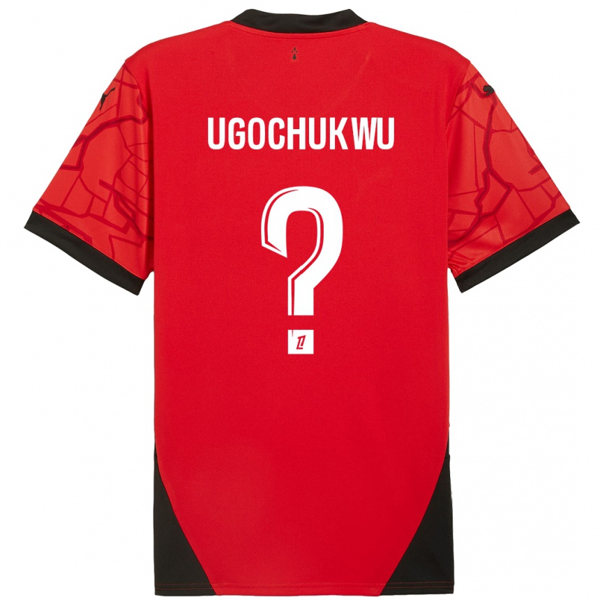 Niño Fútbol Camiseta Chibuike Ugochukwu #0 Rojo Negro 1ª Equipación 2024/25 México