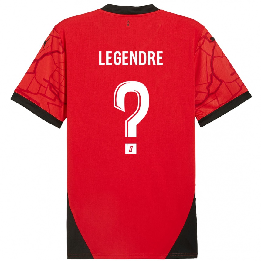 Niño Fútbol Camiseta Elias Legendre Quiñonez #0 Rojo Negro 1ª Equipación 2024/25 México