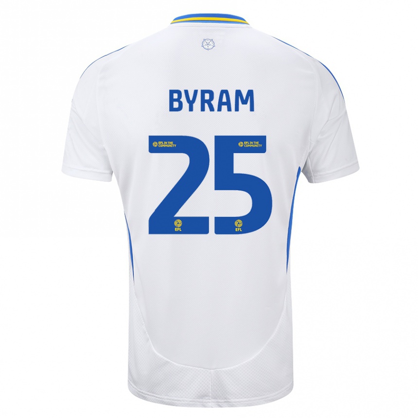 Niño Fútbol Camiseta Sam Byram #25 Blanco Azul 1ª Equipación 2024/25 México