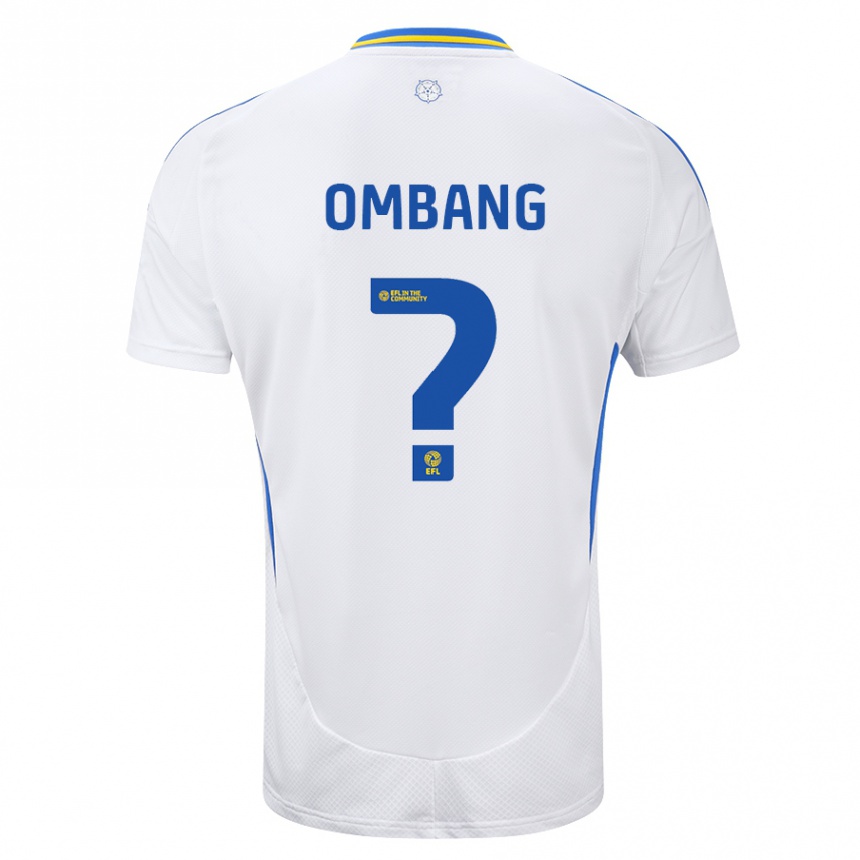 Niño Fútbol Camiseta Darryl Ombang #0 Blanco Azul 1ª Equipación 2024/25 México