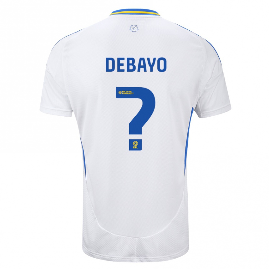 Niño Fútbol Camiseta James Debayo #0 Blanco Azul 1ª Equipación 2024/25 México