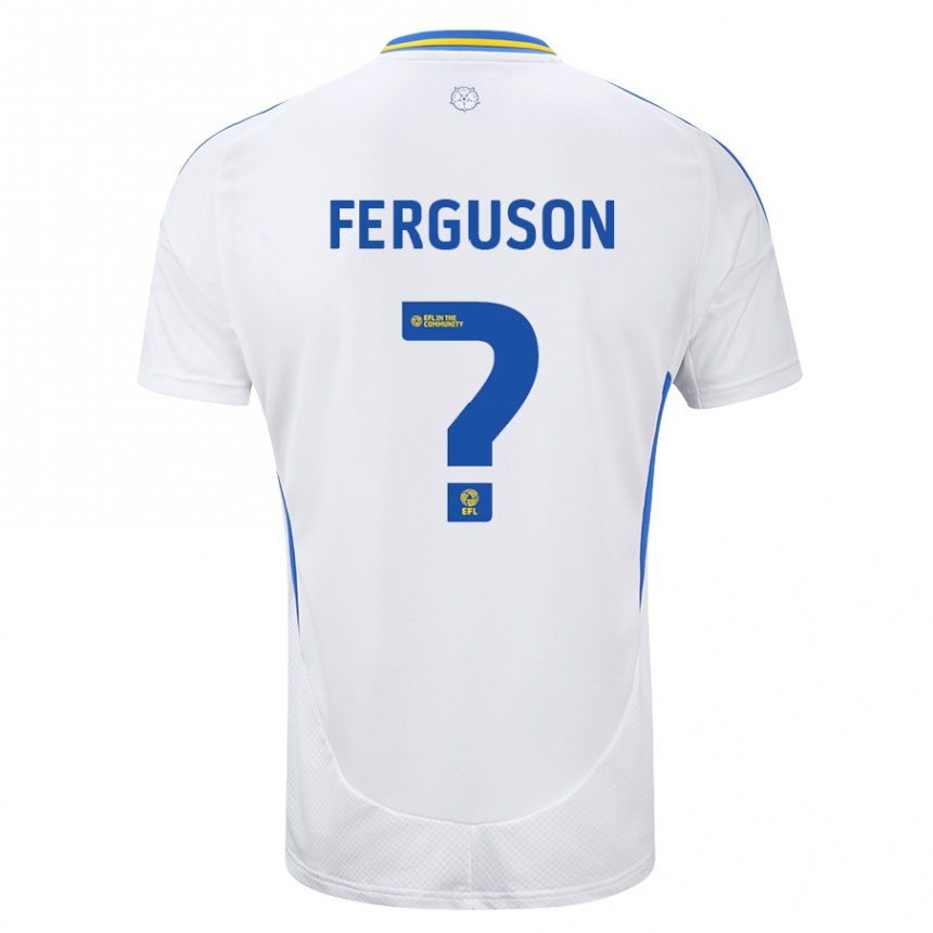 Niño Fútbol Camiseta Connor Ferguson #0 Blanco Azul 1ª Equipación 2024/25 México