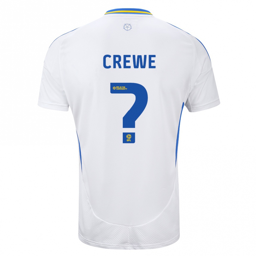 Niño Fútbol Camiseta Charlie Crewe #0 Blanco Azul 1ª Equipación 2024/25 México