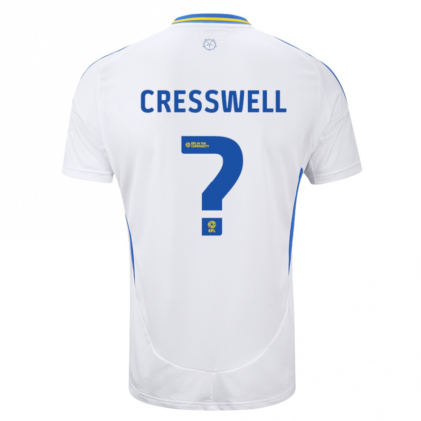 Niño Fútbol Camiseta Alfie Cresswell #0 Blanco Azul 1ª Equipación 2024/25 México