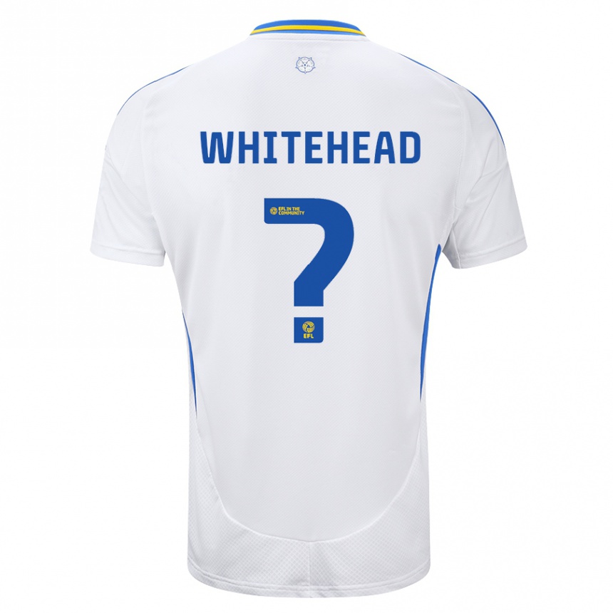 Niño Fútbol Camiseta Louie Whitehead #0 Blanco Azul 1ª Equipación 2024/25 México